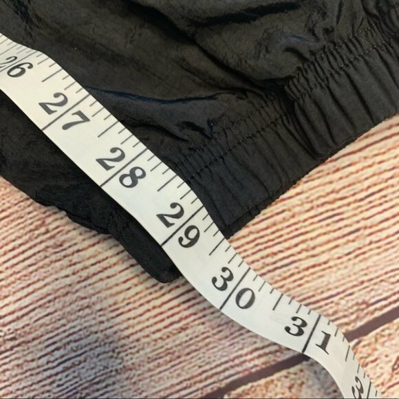 90s Vintage Reebok Black Swishy Pants Size Medium - Picture 12 of 14